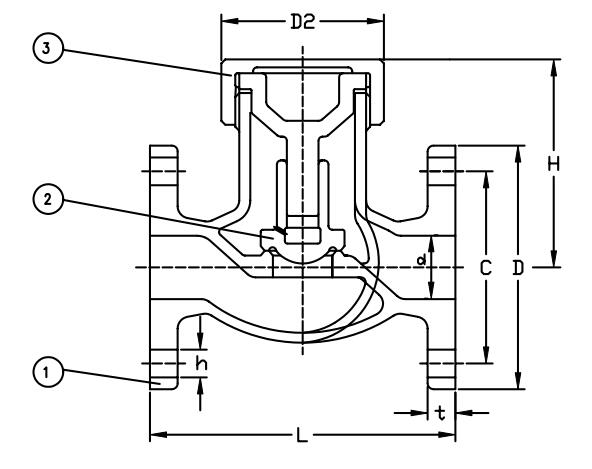 JIS F7417 Marine Bronze Check Valve